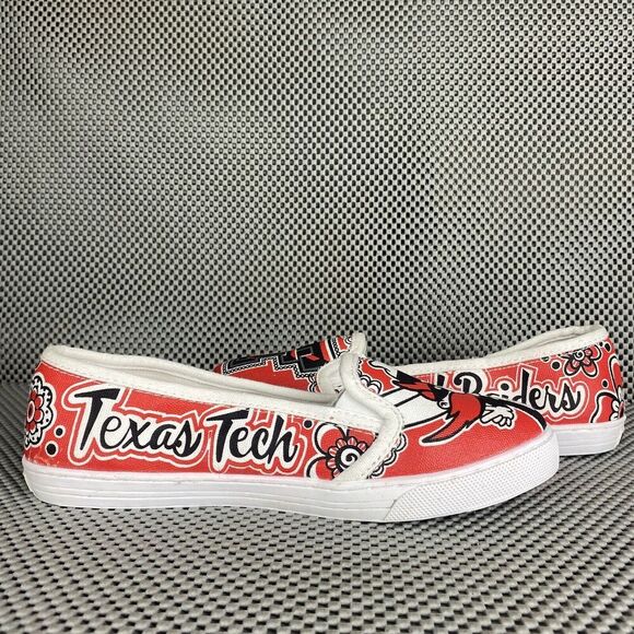 Texas Tech Red Raiders Slip On Shoes Womens Size 8 Red Graphic Print Casual - Picture 4 of 11